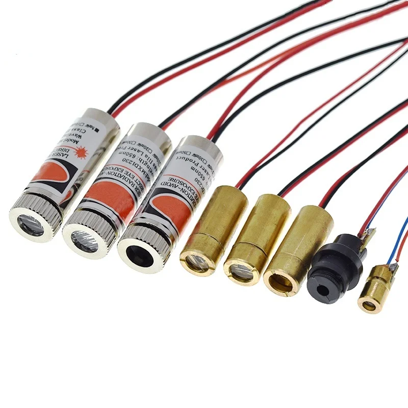 650nm 5mW Red Point / Line / Cross Laser Module Head Glass Lens Focusable Focus Adjustable Laser Diode Head Industrial Class