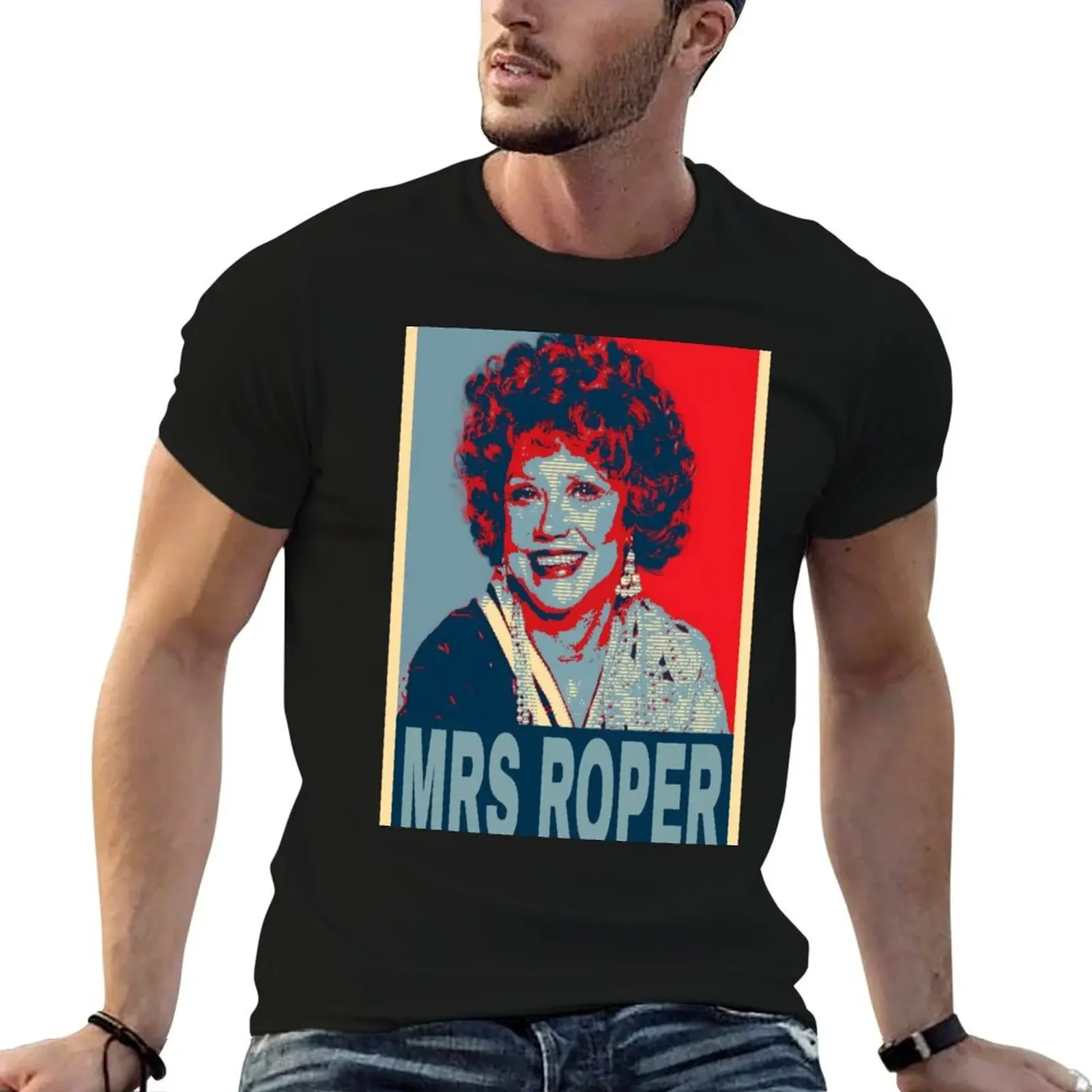 

Mrs Roper T-Shirt blue archive summer top plus size tops T-shirts for men cotton