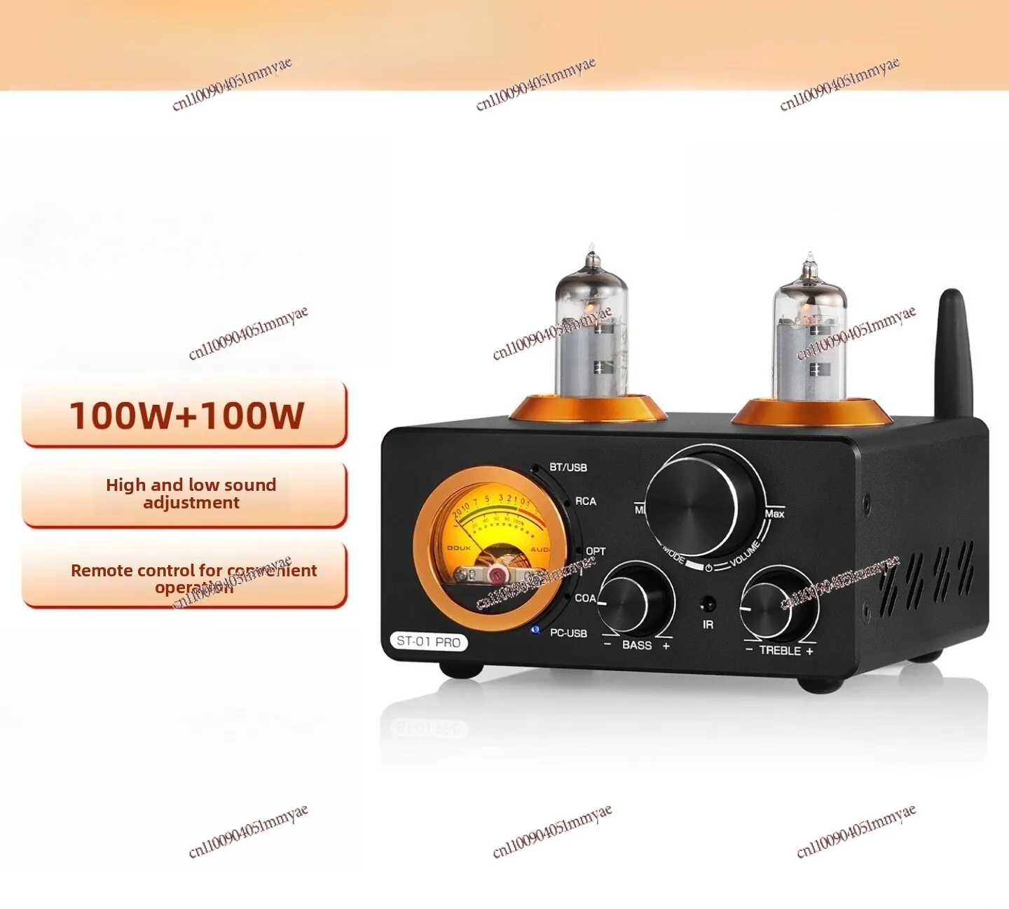 Bluetooth 5.0 Vacuum Tube 200W Power Amplifier, Fiber Coaxial Computer USB