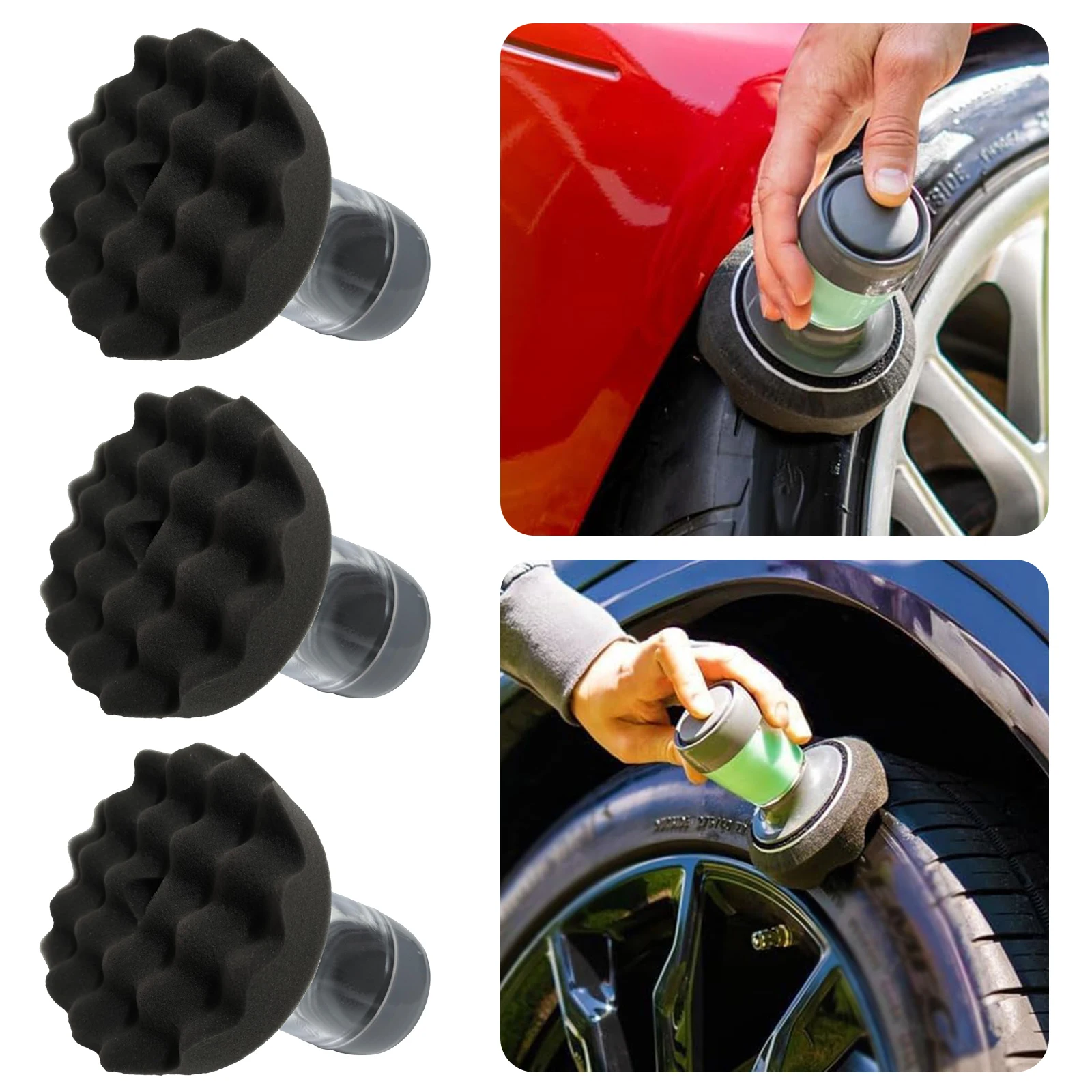 

Tire Gloss Applicator No-Drip Streak-Free Sponge Car Detailing Tool (Applicator)