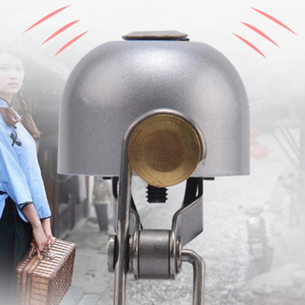 

Stainless Steel Retro Bell Vintage Loud Alarm Cycle Handlebar Universal Fit Brrring Ding Horn Traffic Safety