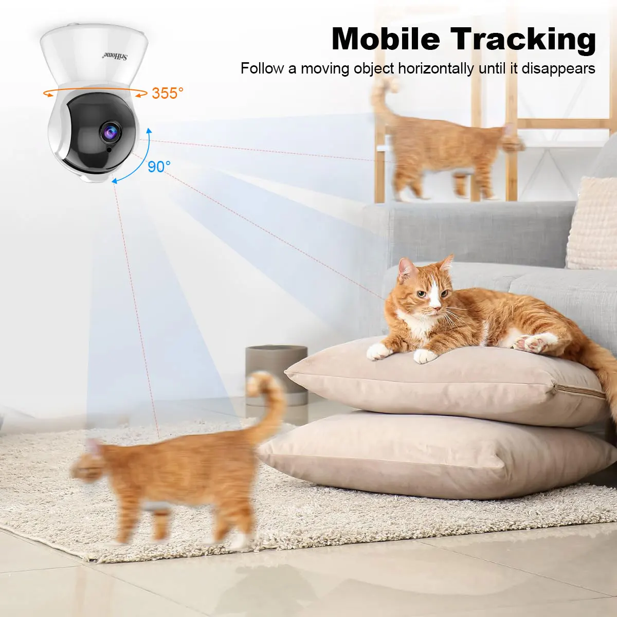 2pcs Srihome 3x digital zoom wifi IP Camera  Indoor Wireless Security Home CCTV Surveillance Camera Auto Tracking Baby monitor