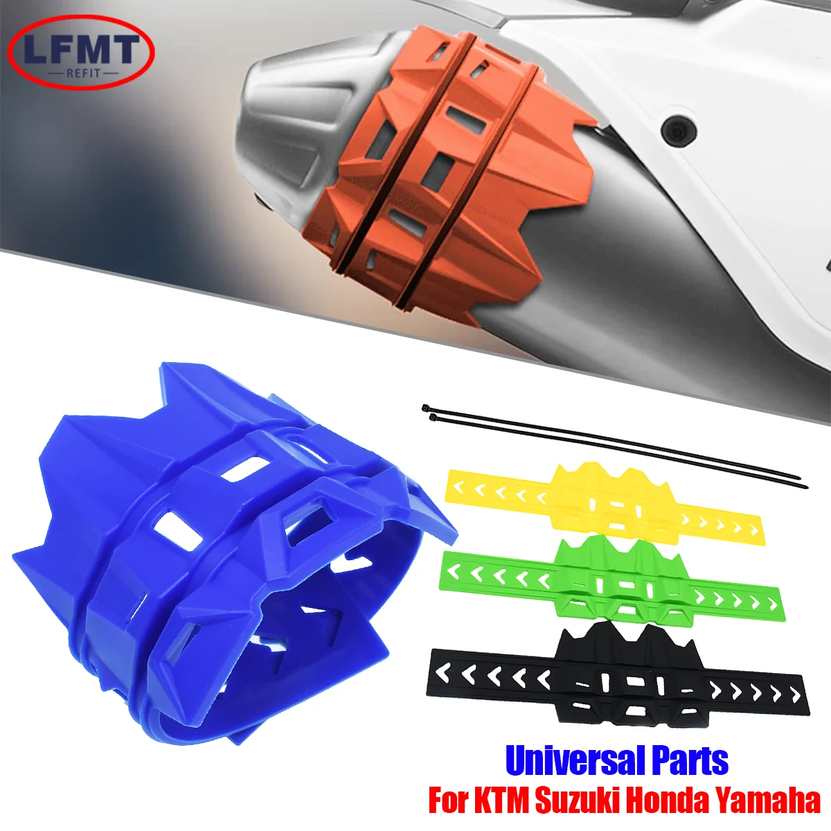 AliExpress LFMT Universal Moto Exhaust Protection Cover Motorcycle Exhaust Muffler Protector Guard For KTM SX EXC Honda Yamaha Dirt Pit Bike