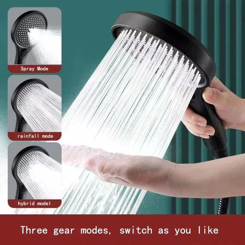 3 Models Bathroom Shower Head Hand Package Accessories Shower Nozzle Large Panel Water Output  Universal Adaptation