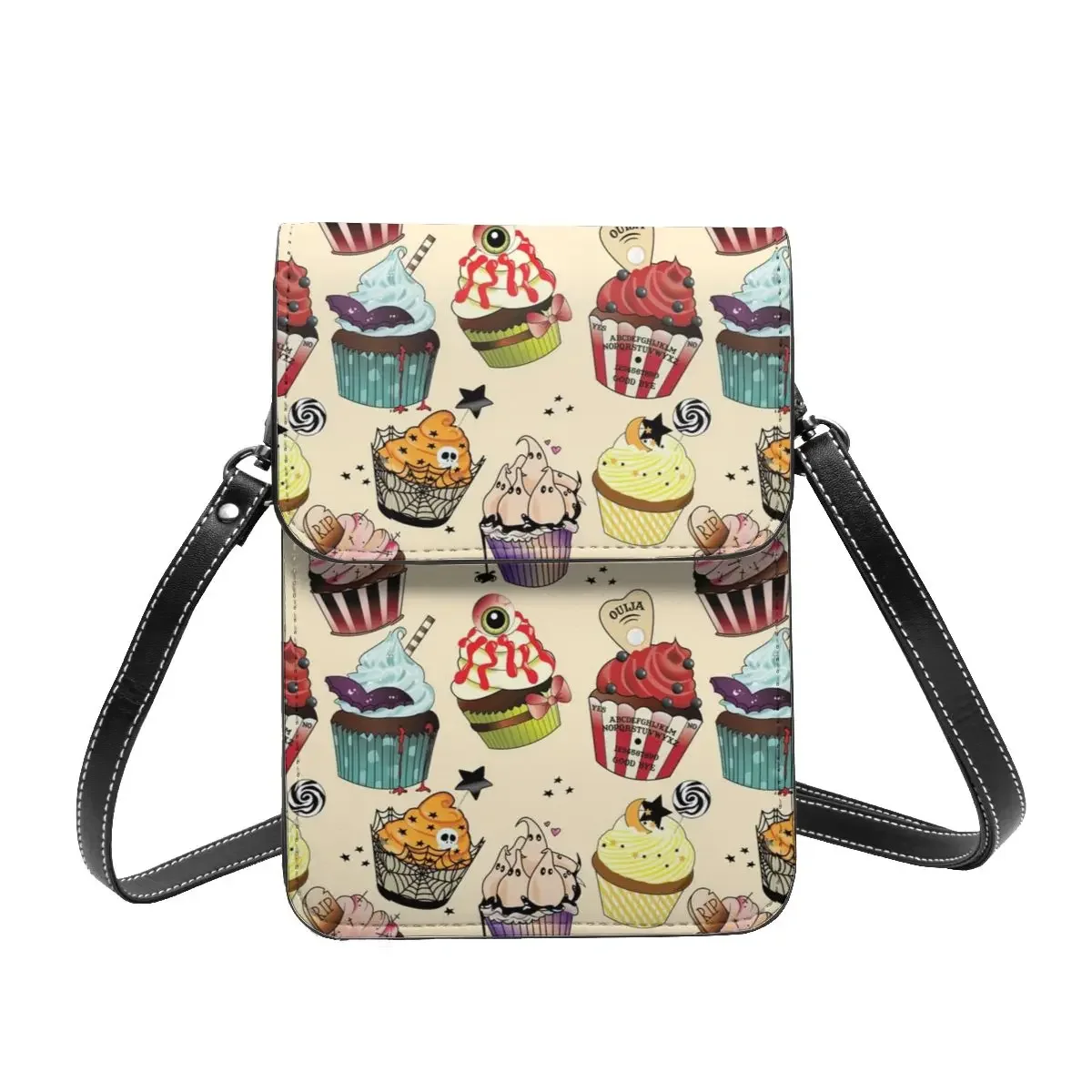 

Halloween Bakery Halloween 196 Shoulder Bag Creepy Cake Bulk Vintage Mobile Phone Bag Leather Outdoor Female Bags