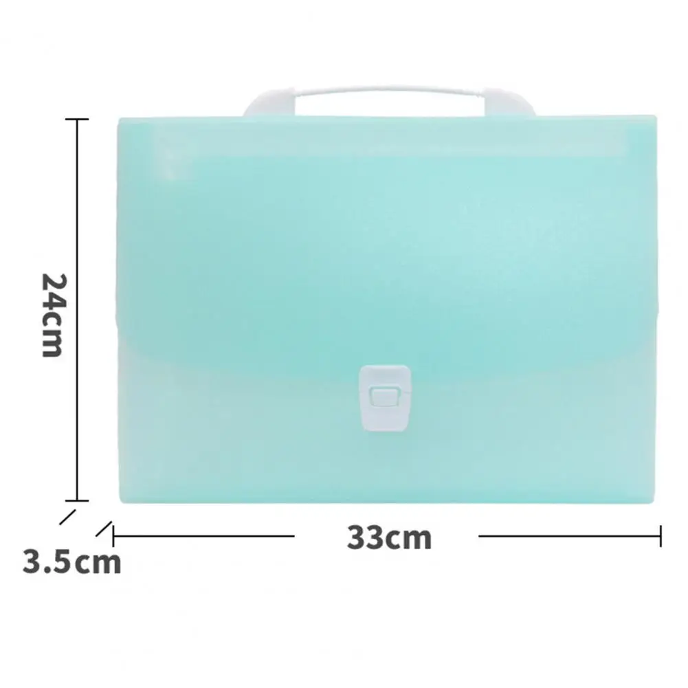 File Folder Multi-pages 13 Pockets with Handle Examination Paper Document Accordion File Organizer School Supplies Candy Color