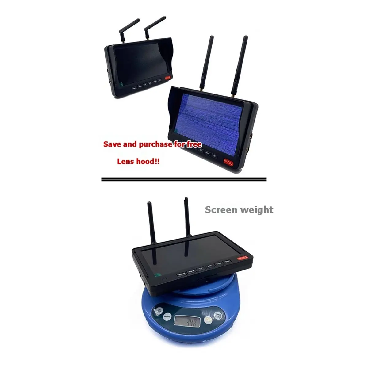 

Монитор A23G RXCD2 5.8G 56CH FPV с двойным приемником и DVR, 7-дюймовый ЖК-экран 1024x600 с диверсити-приемом для FPV-дронов и гонок