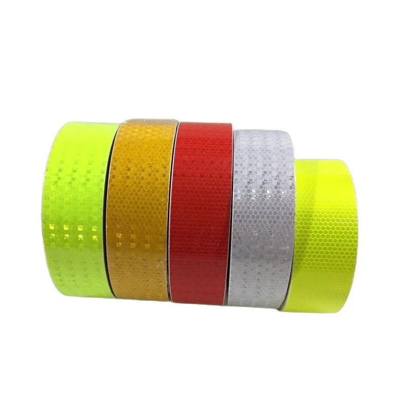 Self-Adhesive PVC Reflective Safety Tape Truck Road Traffic Construction Site Floor Wall Warning Strip