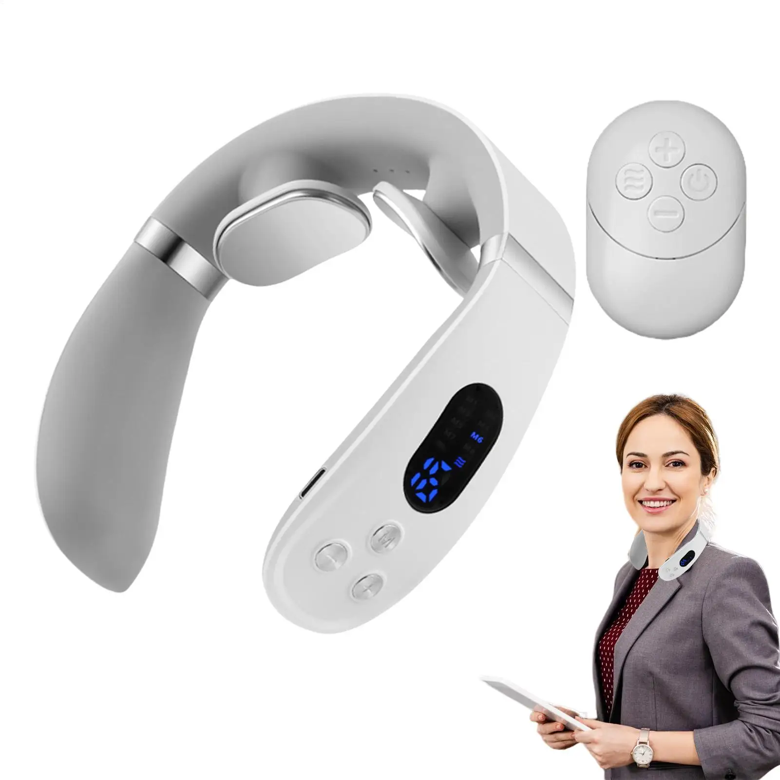 

Neck Massager With Heat Electric Neck Massage Machine With Heat Portable Muscle Massage Device For Men Him Women Her Dad Mom