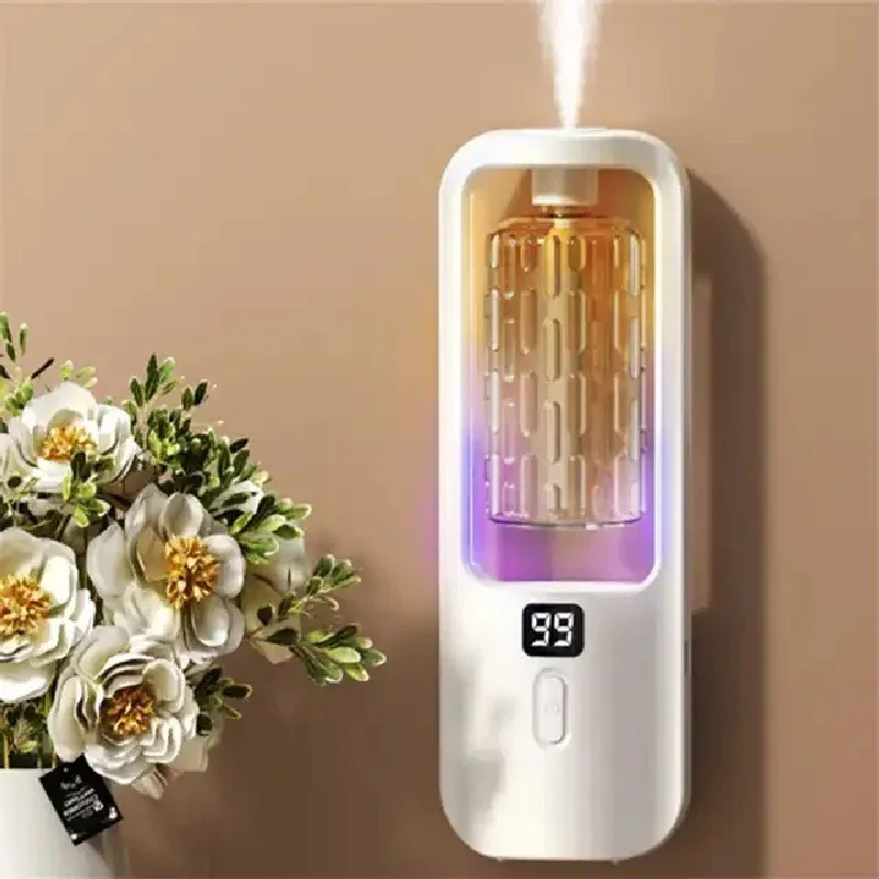 ناشر روائح توقيت الزيوت العطرية ، مرطب هواء ، ضوء ملون ، معطر هواء للمنزل ، غرفة نوم المعيشة والمرحاض