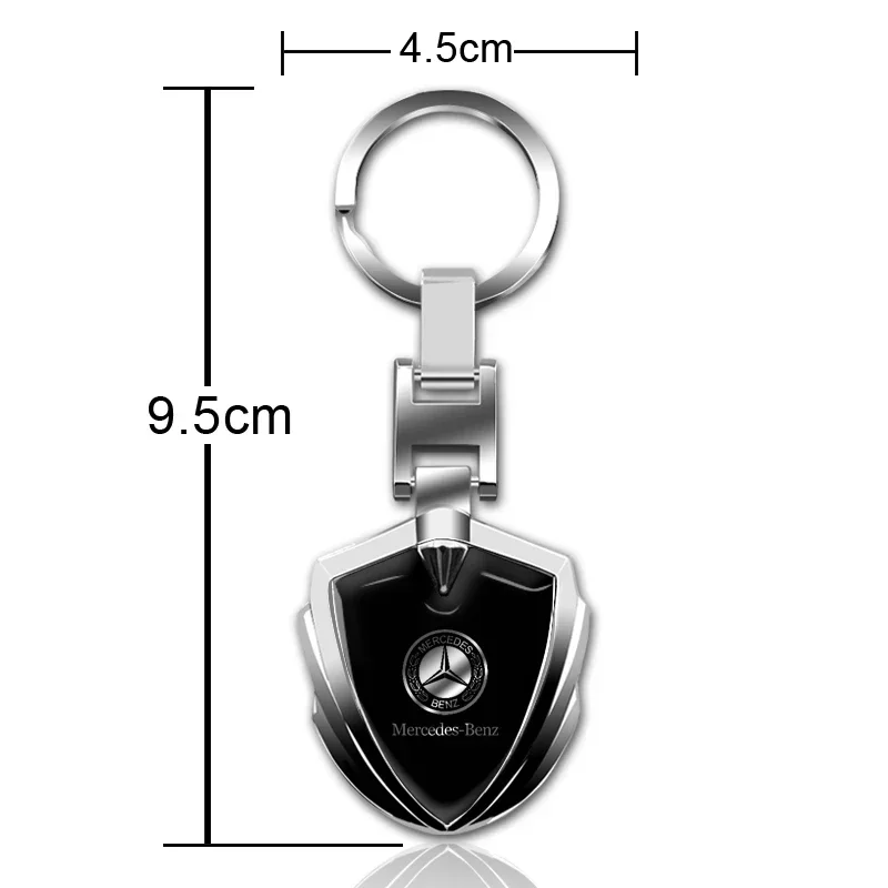 3D Metal/Leather Car Logo Key Chain Keyring Auto Interiors Accessories For Mercedes Benz B/C/E/S Clase A GLC GLK CLA W166 W163