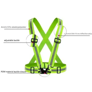 Reflektierende Sicherheitswesten leichter verstellbarer elastischer Jacke, reflektierende Träger für Verkehrskontrolle, Laufen und Radfahren 8 Hauptverkaufsreflektierende Mantel in Luz - №7