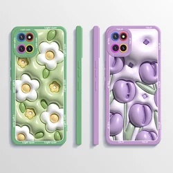 Soft Case For Samsung Galaxy Note 10 Lite Phone Cover Cute Tulip Flowers Fundas TPU Matte Coque For Samsung Note 10 Lite Bumper