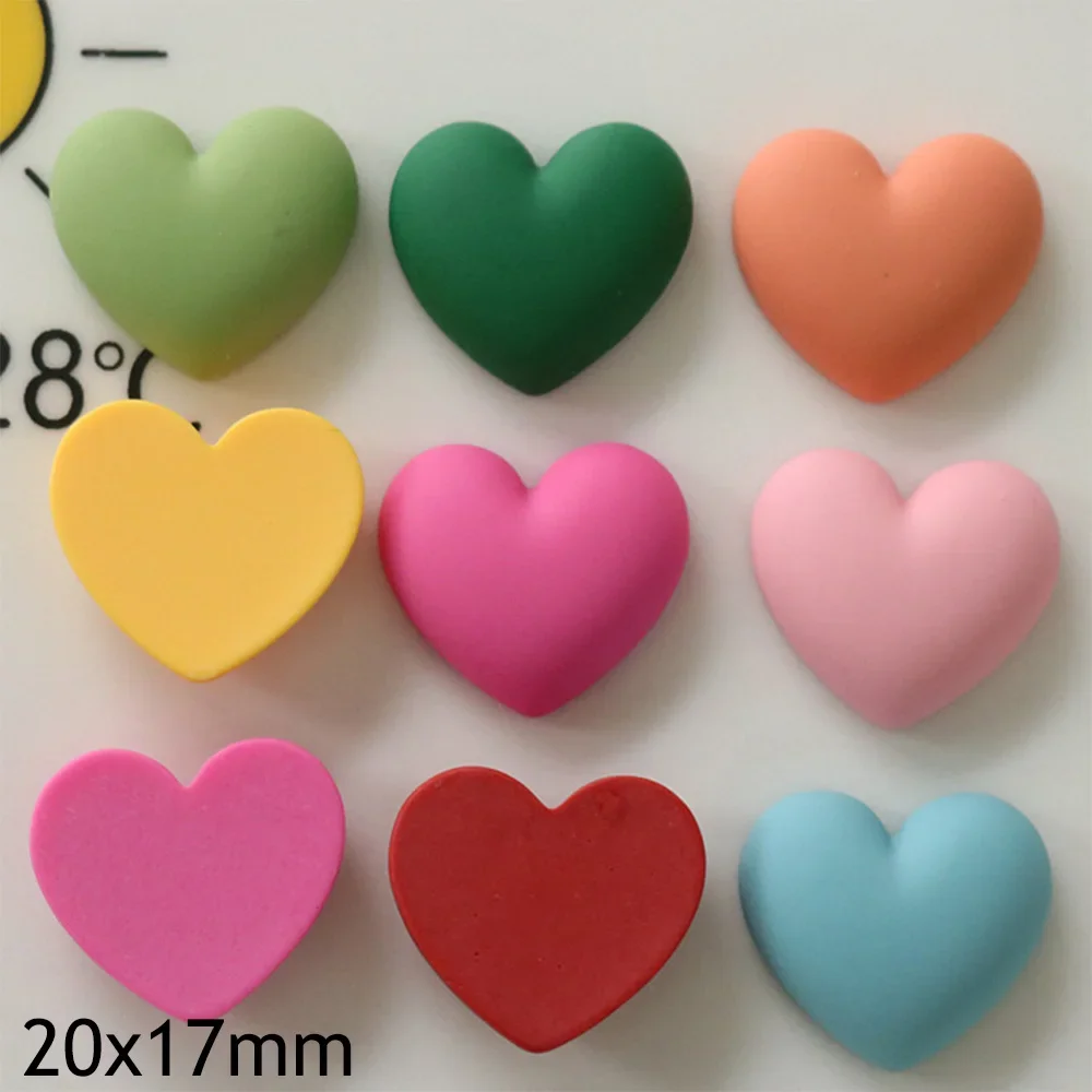 10PCS Kawaii 20x17mm Liefde Hart Plaksteen Hars Cabochons Voor Haarspeld Scrapbooking DIY Sieraden Ambachtelijke Decoratie accessoires