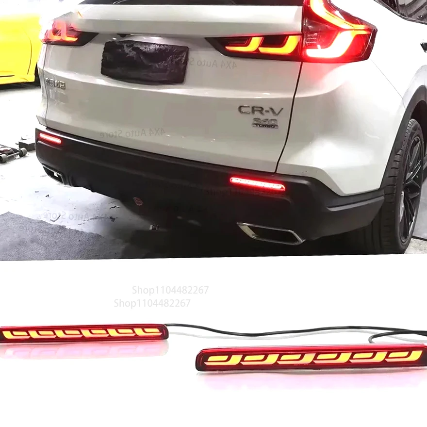 

For Honda CR-V CRV 2023 2024 ZR-V ZRV 2022-2024 Car Bumper Brake Light Reflector Turn Signal Indicators Car LED Rear Fog Lamp
