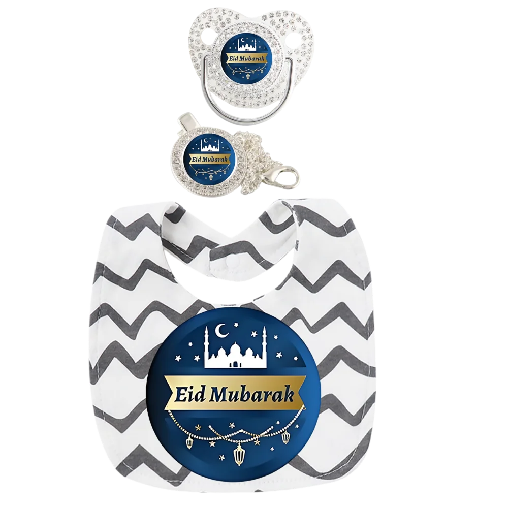 

2025 Luxury baby pacifiers Muslim newborn baby pacifiers orthodontic baby pacifiers baby Muslim bibs newborns 0-8M