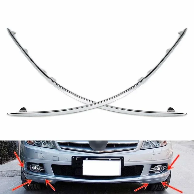 

Car Front Bumper Molding Trim Strip Decor Cover Left Right for Mercedes Benz C-Class W204 C180 2011-2013 A2048850721 A2048850821