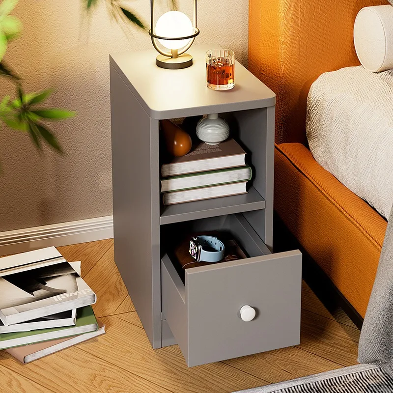 Bedside table Simple modern home bedroom Crack rack Bedside table Mini ultra-narrow small storage cabinet
