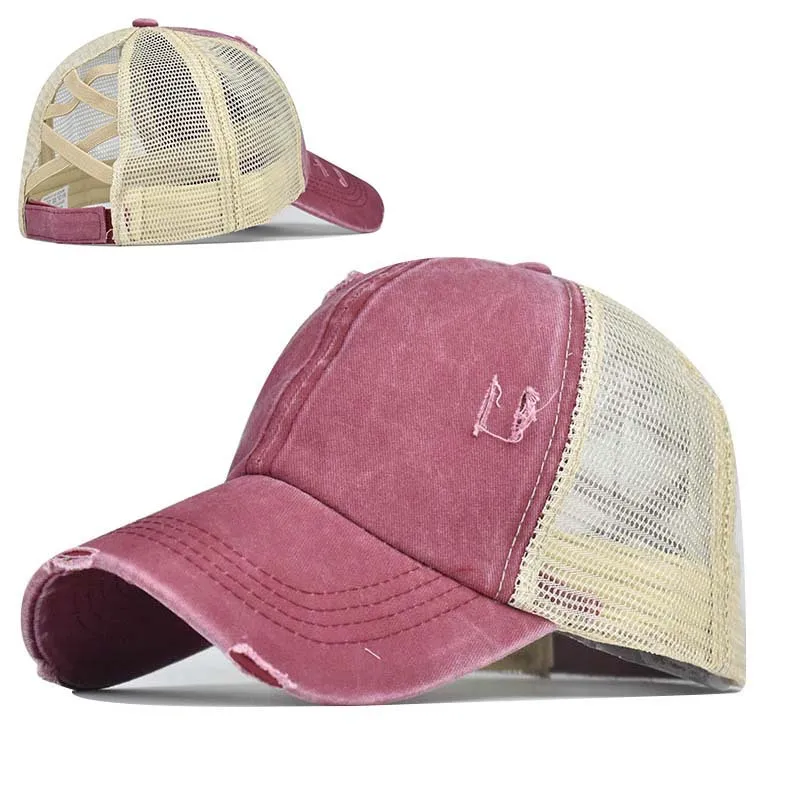 

Women Trucker Hat Vintage Men Outdoor Mesh Baseball Cap Summer Casual Washed Sun Visor Hip Hop Cap Adjustable for Snapback
