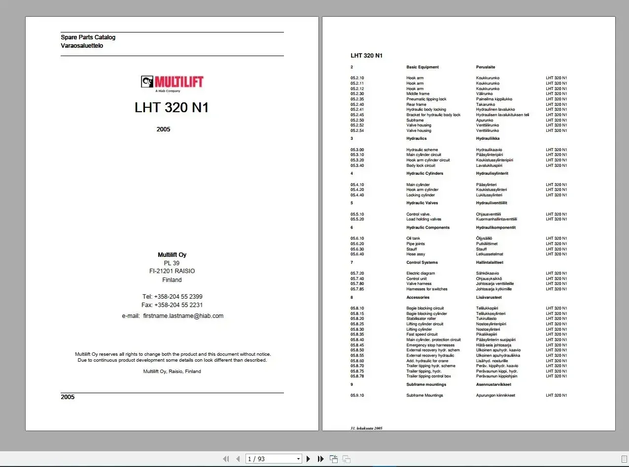 AutoDVD-2 Hiab Crane 603MB PDF DVD Service Manual, Maintenance Manual, Hydraulic Diagrams, Spare Parts Catalog