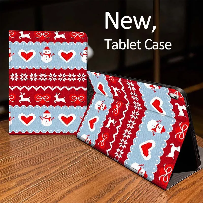 

Christmas Retro Pattern For iPad Pro 10th 11th 5th 6th 7 8 9 2 gen 11 13 M4 M5 10.2 9.7 12.9 10.5 10.9 Inch Tablet Case