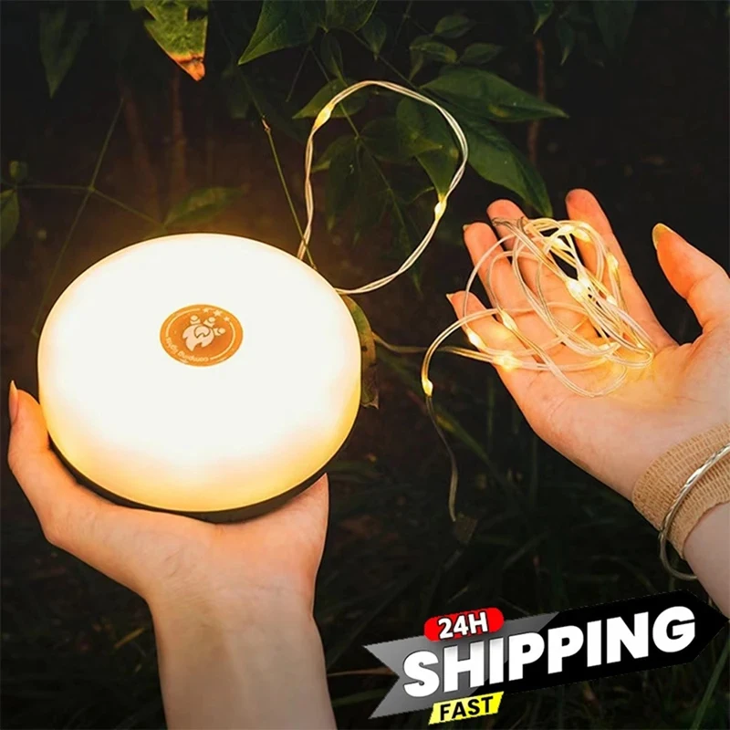 LED Camping Lamp Strip Atmosphere 10M Waterproof Recyclable Light Belt Outdoor Garden Decoration Lamp For Tent Room