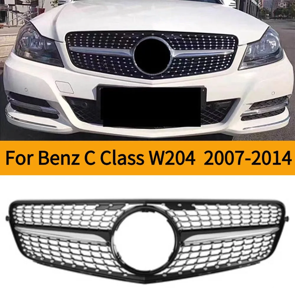 

Для Mercedes Benz C Class W204 C180 C200 C300 C350 2007-2014 Решетка переднего бампера Ремонт GT Diamond AMG Стиль Автоаксессуары