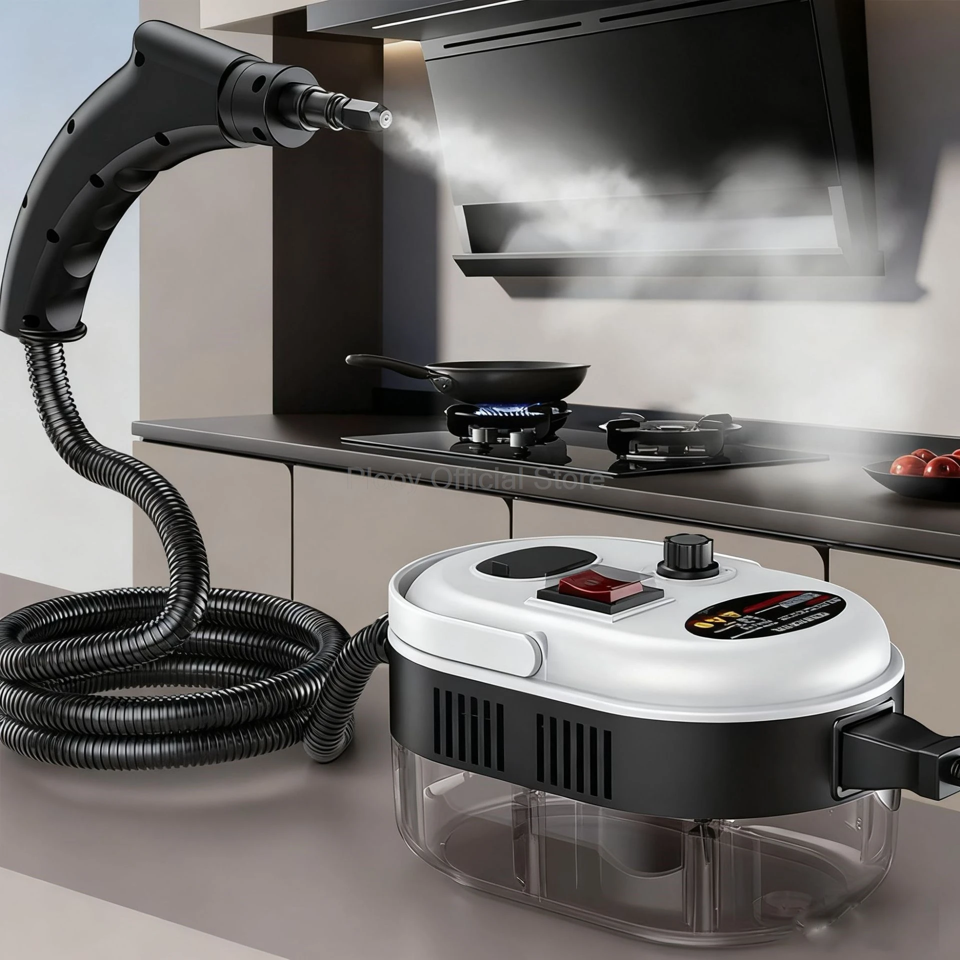 1500W Handheld Remote ABS Base Steam Cleaning Machine 900ml Capacity With Accessories For Kitchen Sofa Car Pet Area Deep Clean