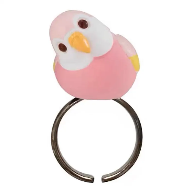 Original Bandai Gashapon Figure Anime Cute Mini Bird Ring Birdcage Figurine Kawaii Action Figure Capsule Toys Girls Gift