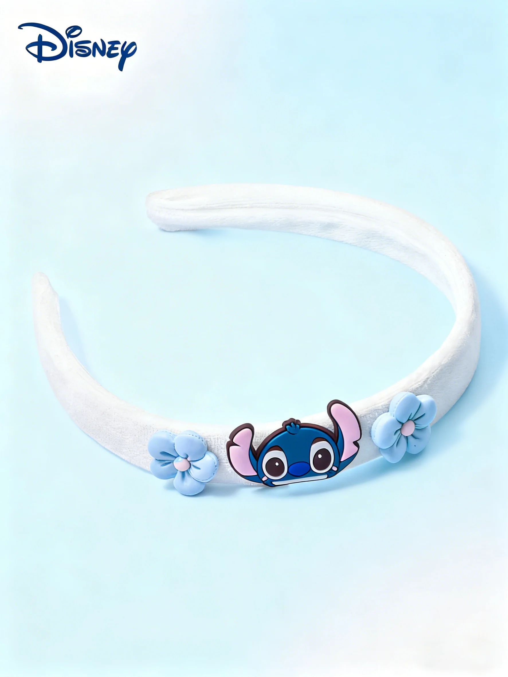 1 ربطة شعر من سلسلة ديزني ستيتش الناعمة ABS من القطيفة، إكسسوار شعر لطيف وعصري، مناسب للتصفيف