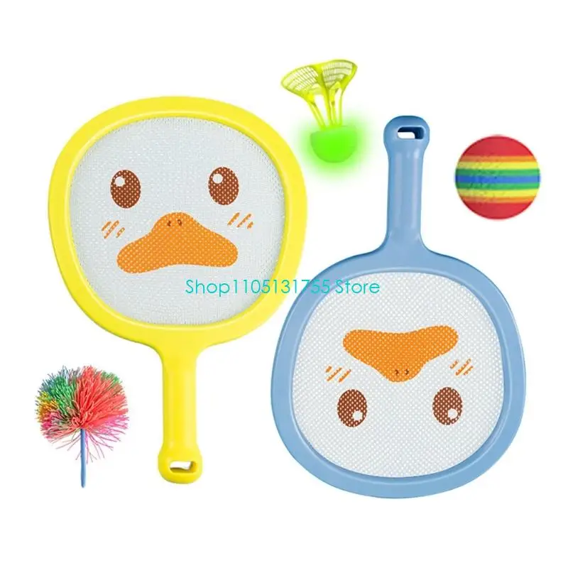 Foam Grip Junior Sports Rackets Set Includes Training Balls Storage Bag,For Beginners Coordination Development