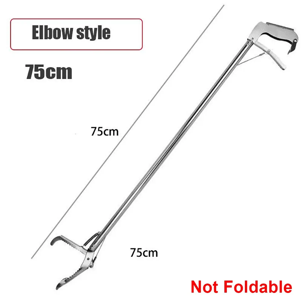 

1 шт., щипцы для змей из нержавеющей стали, длинная ручка, 75/150 см, палочка для ловли рептилий, складной ловец для змей разных видов использования