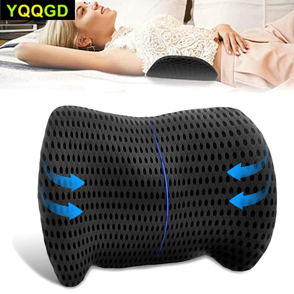 

Lumbar Support Pillow for Office Chair,Low Back Support for Car, Lightweight Lumbar Roll, Memory Foam Lumbar Cushion for Bed