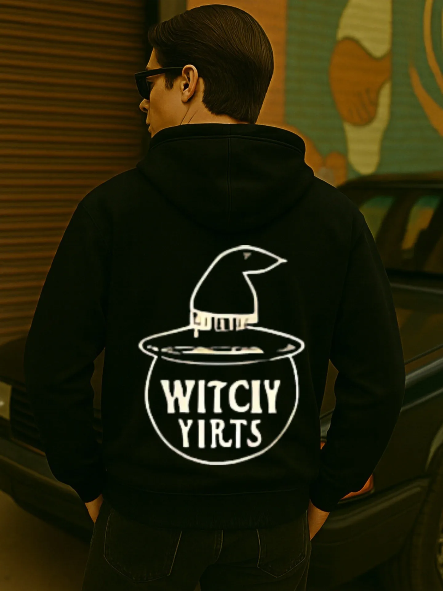 هوديي جرافيك للرجال، نمط ملابس الشارع، مزيج القطن، طباعة كرتونية، للشباب، للارتداء اليومي #2