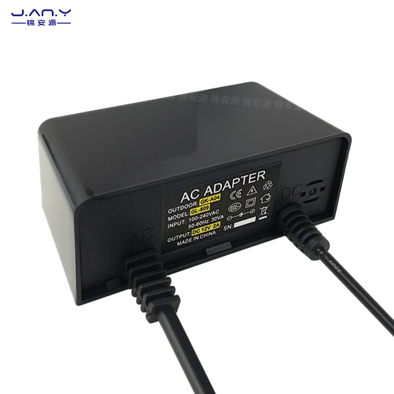 Bewakingscamera Buiten Waterdichte Voeding Dc12v2a Adapter Beveiliging Speciale Transformator Muur Opknoping Regen Proof