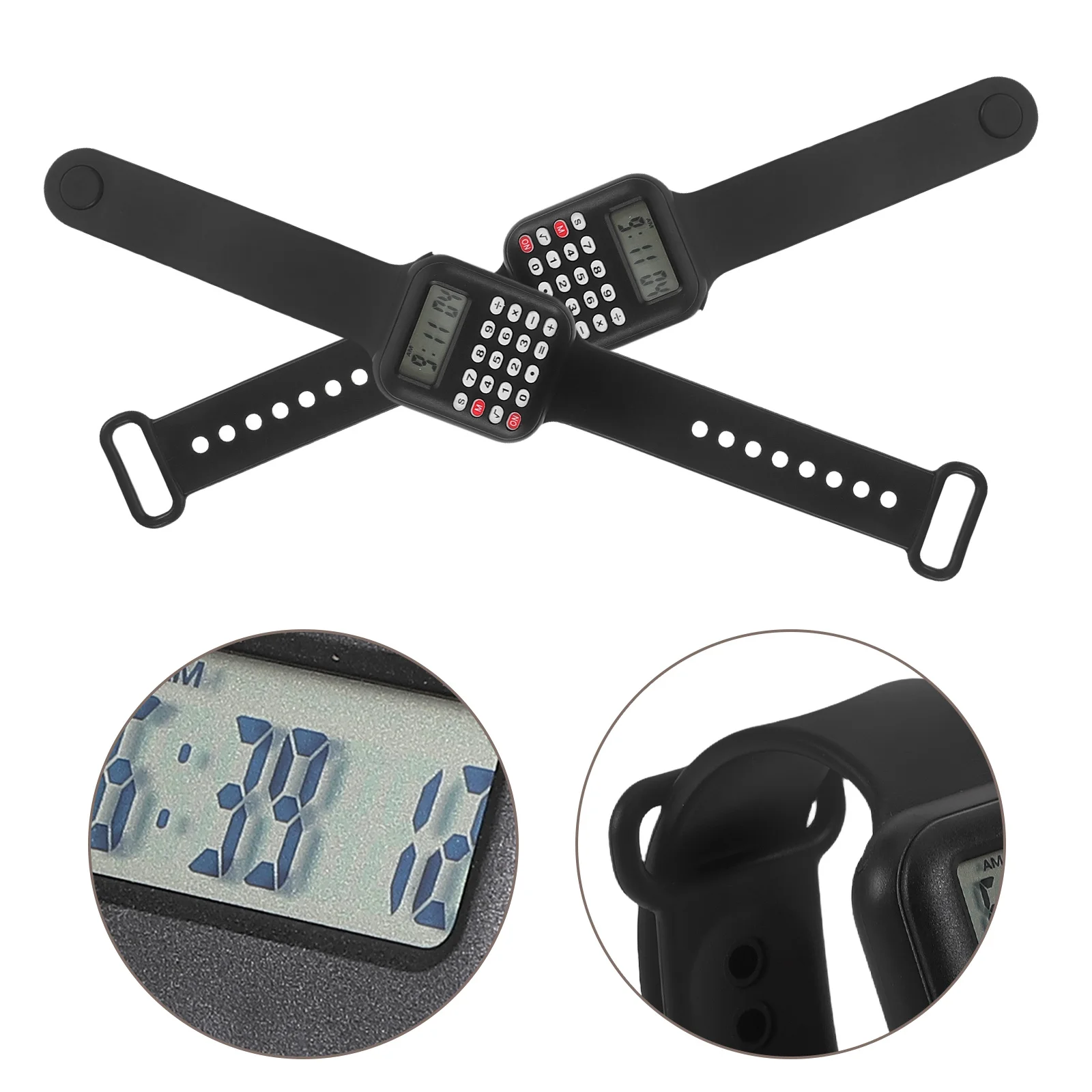 

2Pcs Childrens Calculator Watches Fun Educational Electronic Watch for Boys Girls Math Skills Development Children Watch