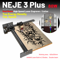 NEJE Master 3 Plus A40640 80W CNC Laser Engraver Cutter Printer Cutting Machine Router Lightburn Bluetooth Wood Metal Mark Tools