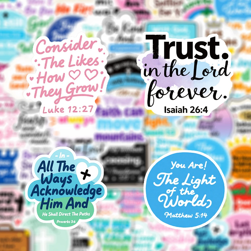 

10/30/56pcs Cute Colorful Inspirational Phrase Stickers Funny Graffiti Decals Notebook Guitar Phone Cartoon Waterproof Sticker