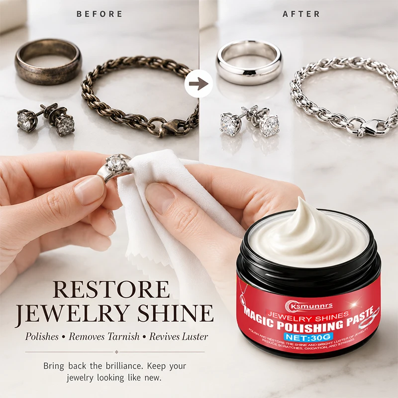 Jewelry Polishing Paste, Fine Jewelry Cleaner and Shine Restorer for Gold, Silver, Rings and Daily Care