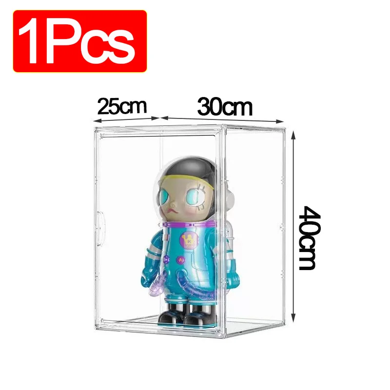 Nieuwe opbergdoos met grote capaciteit, organizer voor figuren, acryldoos, heldere blinde doos, showcase, make-up organizer voor tas