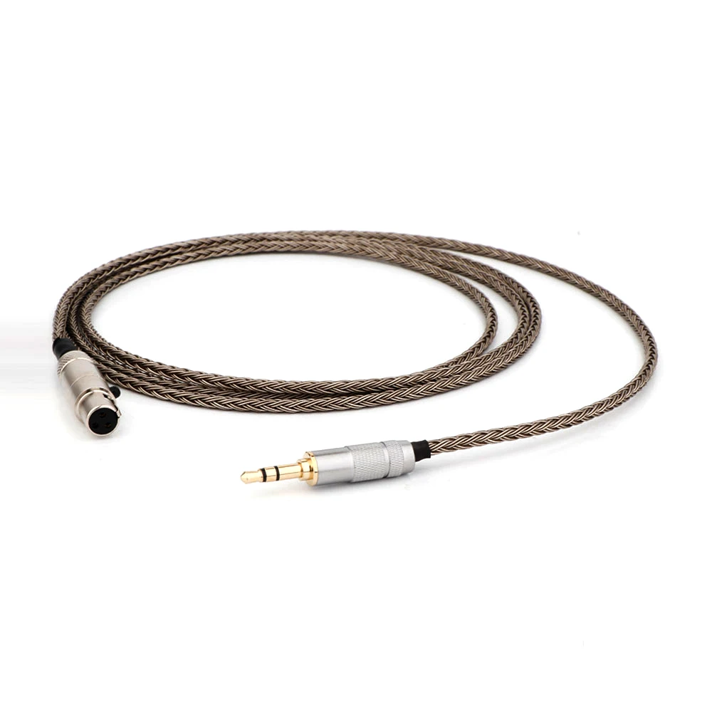 High Quality 16 Core 3.5mm Stereo Plug To Mini XLR Female 7N OCC Headphone Attached Cables For Q701 K240S K271 K702 K141