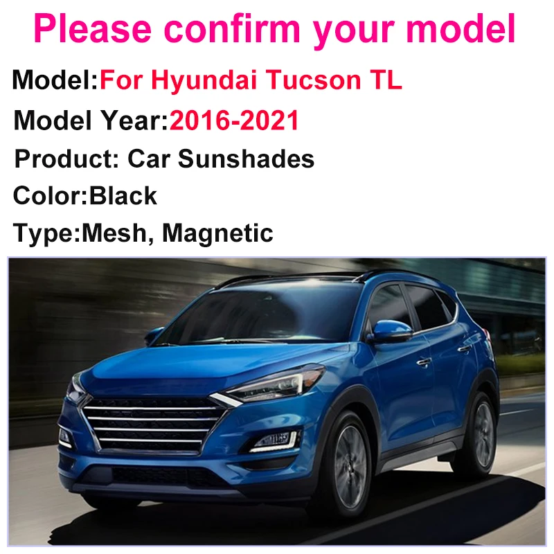 

Sun Visors For Hyundai Tucson TL Accessorie LWB 2016 2017 2018-2021 Sunshade Anti-UV Sun Visor Privacy Blocks Covers Accessories