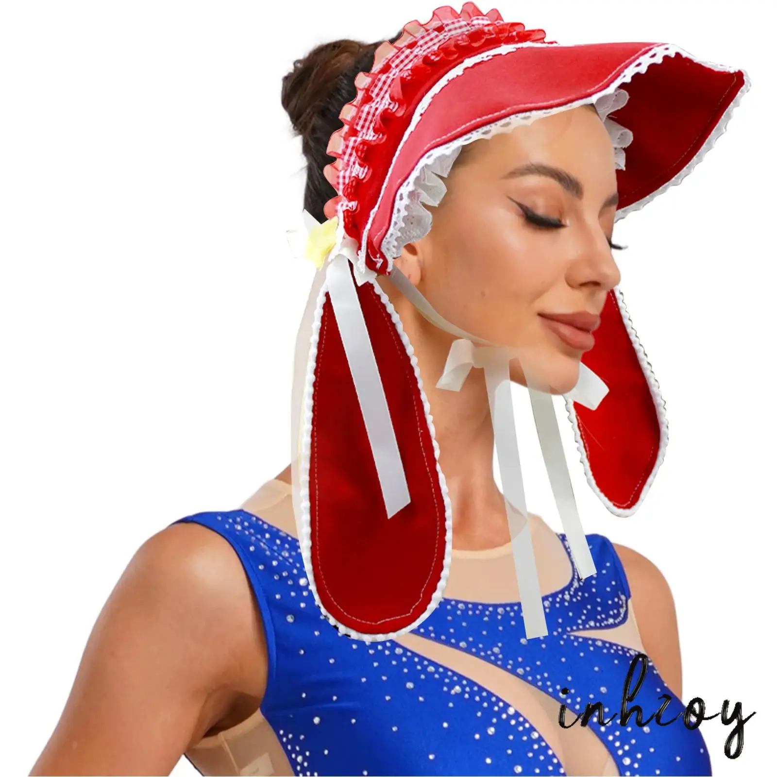 Enchanting Rabbit Ear Hat with Delicate Lace Trim And Adjustable Fit Whimsical Tea Party Headpiece for Halloween Cosplay Events