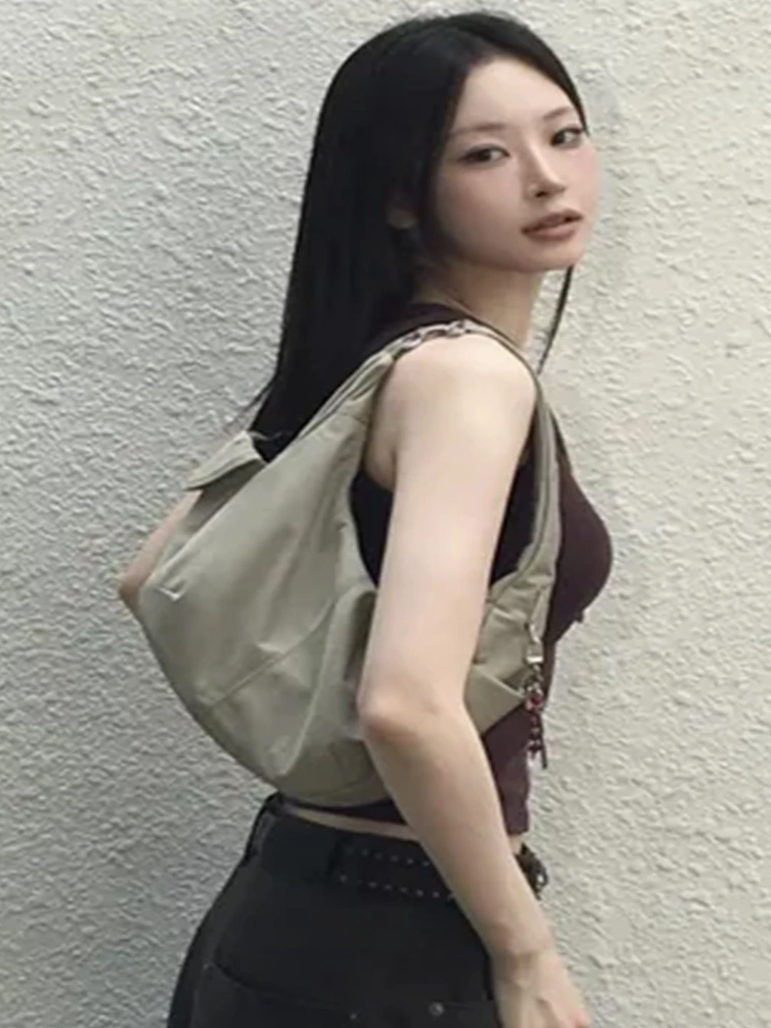 branden-autumn-winter-nylon-underarm-bag-women's-crossbody-shoulder-bag-anti-theft-single-strap-dumpling-shape-pure-color