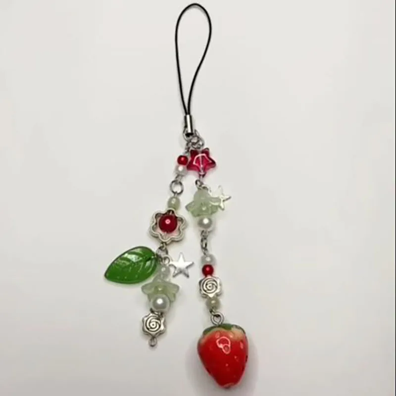 strawberry phone charm Handmade