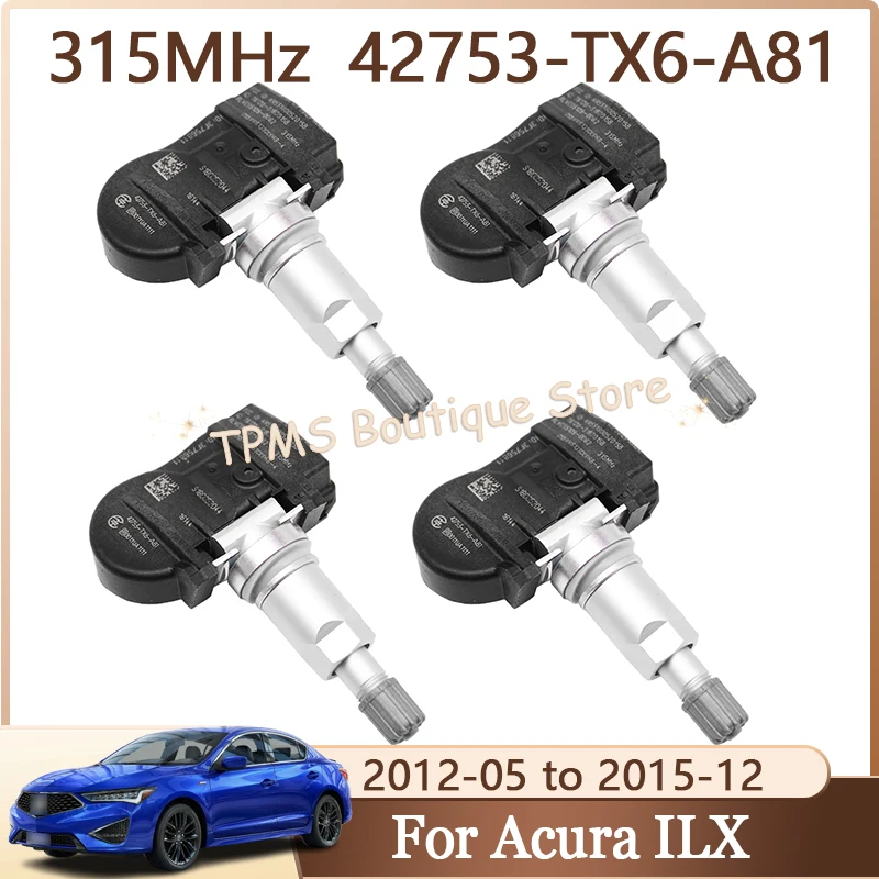 

4pcs/Lot 42753-TX6-A81 Tire Pressure Monitoring System For Acura ILX 2012-2015 Car Tire Sensors System 315MHz TPMS Sensor
