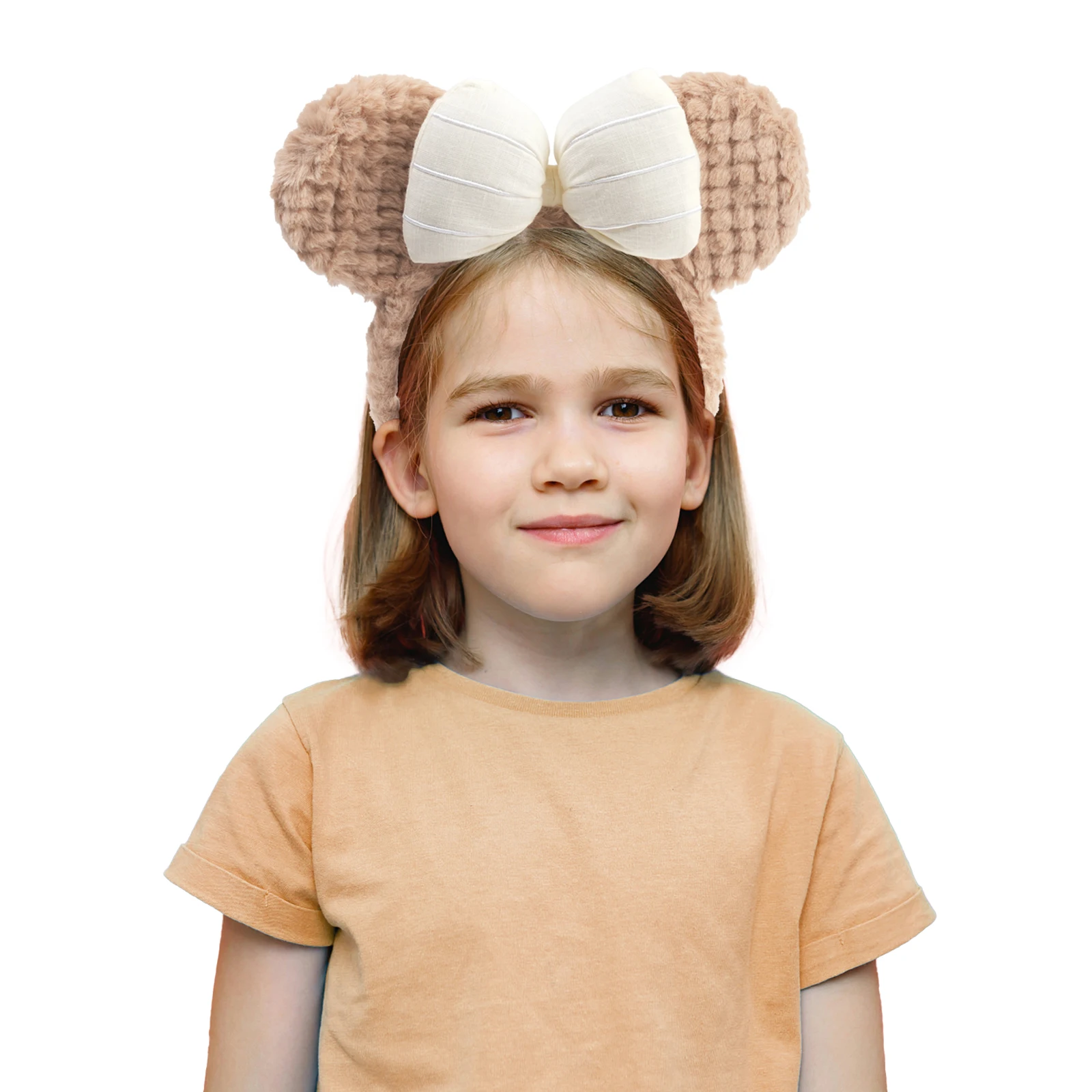 Girls Big Ear Mouse Plush Headband Cartoon Face Wash Headwear Cosplay Decoration Christmas Party Cloth Hair Band Adult/Children