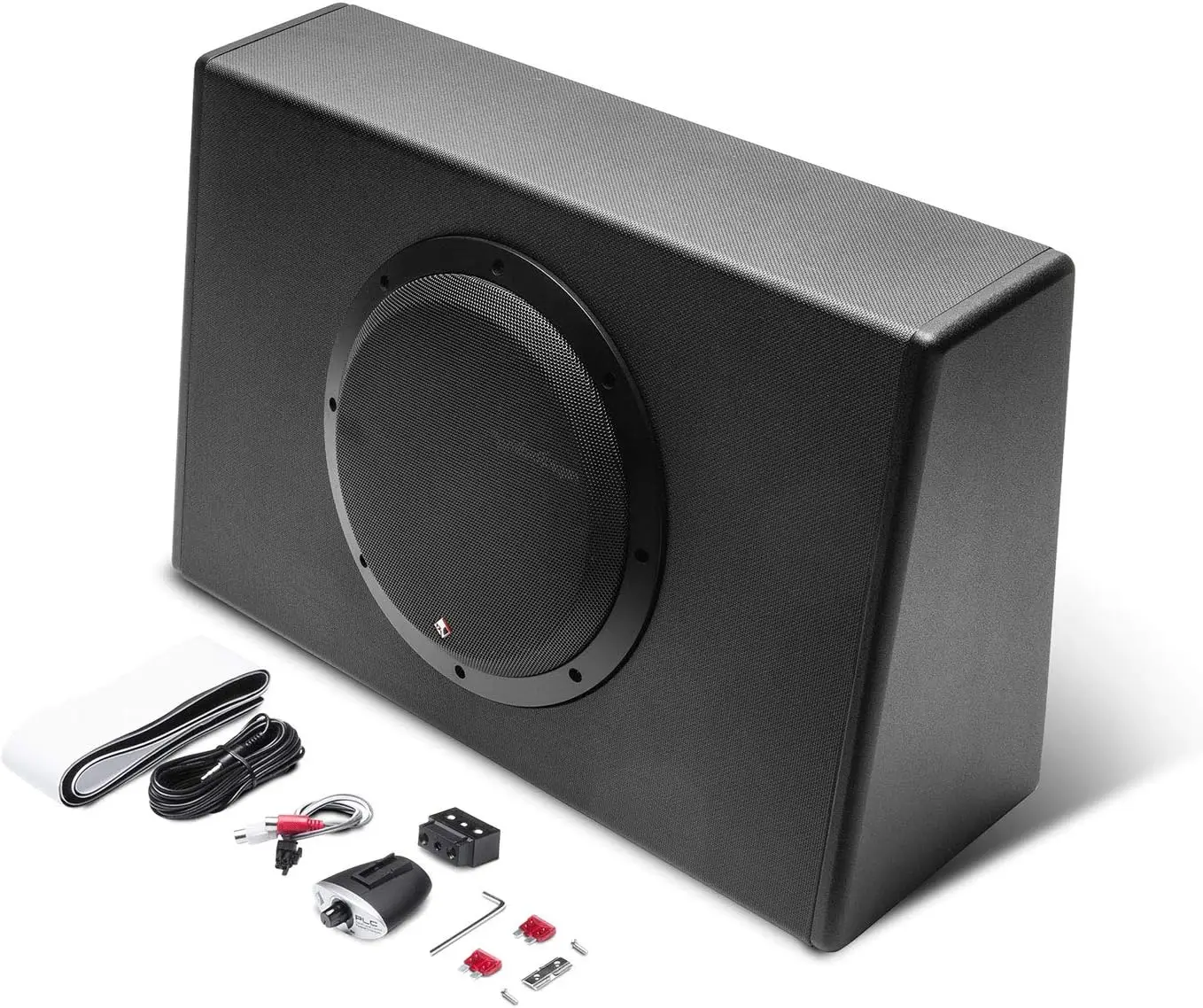 

300-Watt 10" Amplified Truck Subwoofer with Sealed Box, Slim Design for Enhanced Bass