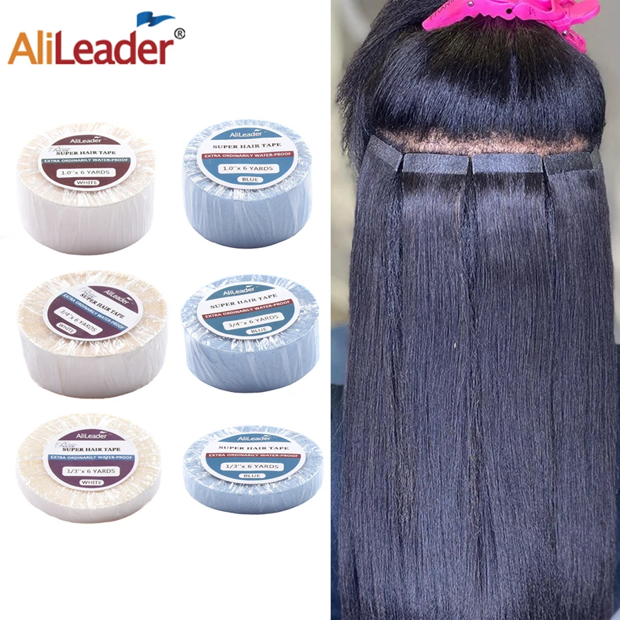 Blue White Super Hair Tape Double-Sided Adhesive Tape For Hair Extension/Lace Wig/Toupee Professional Strong No-Residue Bonding