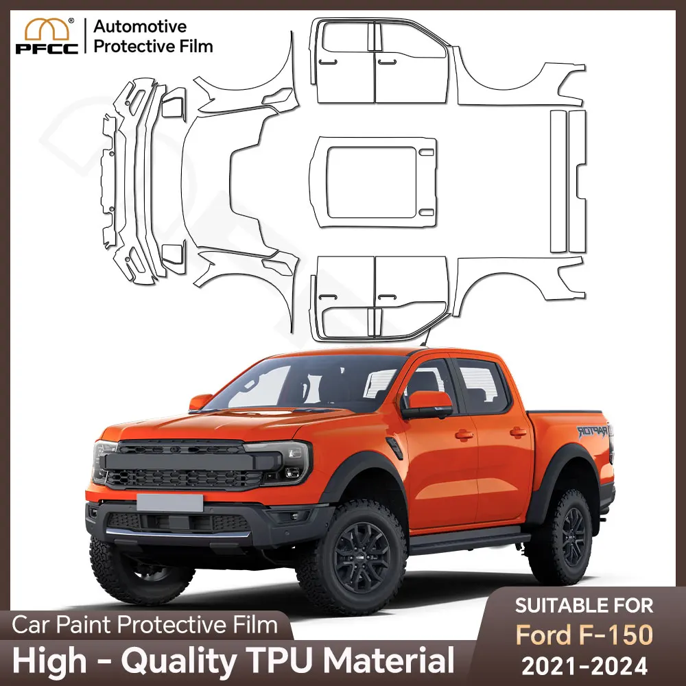 

PFCC TPU Pre Cut Sticker for Ford F-150 21-24 PPF Transparent Clear Kit Car Paint Protection Film Styling Body Decal Accessories